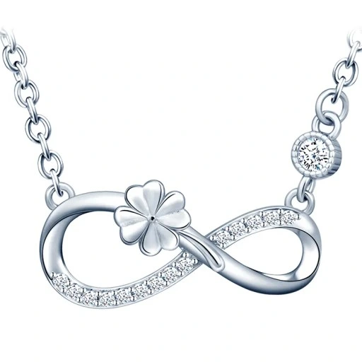Komplet Biżuterii Srebrnej 925 Nieskończoność Koniczynka 3 element + GRAWER