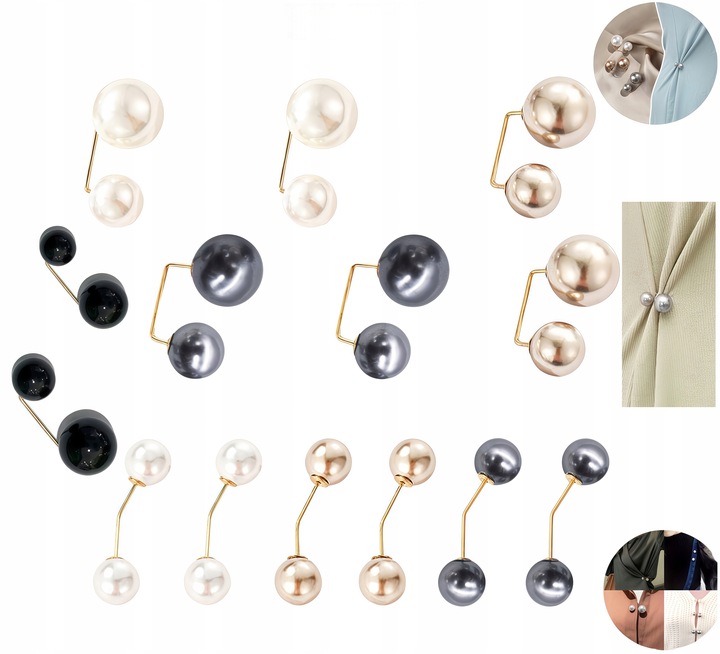 BROSZKA ZESTAW 14SZT BROSZEK PRZYPINKA OZDOBA DO DEKOLTU SUKIENKI MARYNARKI