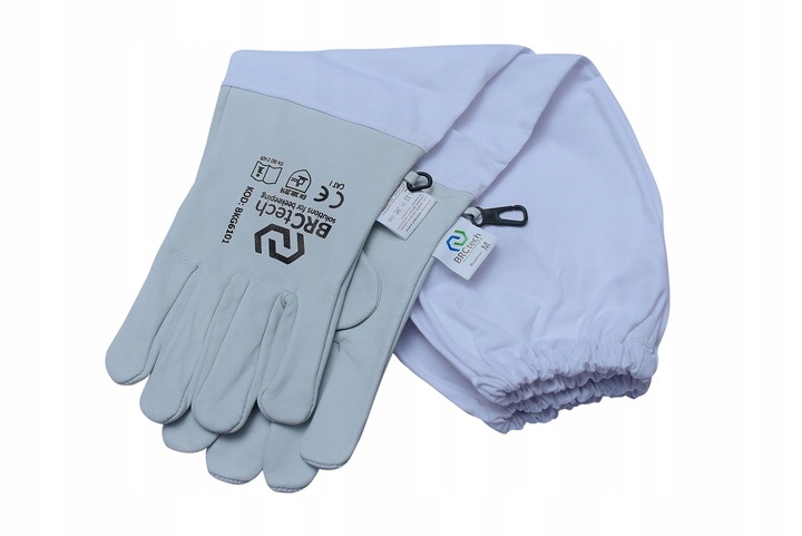 Rękawice pszczelarskie profesjonalne skórzane długie BRCtech rozmiar XXL