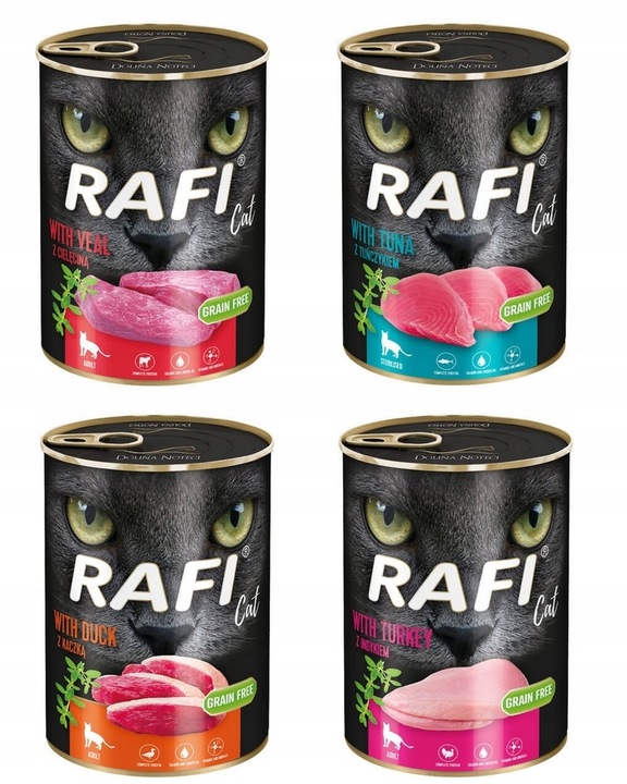 RAFI PUSZKA KOT PASZTET MIX 4 SMAKÓW 24X400G