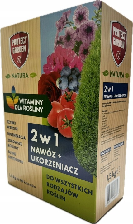 Nawóz + Ukorzeniacz 2w1 Do Wszystkich Rodzajów Roślin 1,5kg na 30 Krzewów!