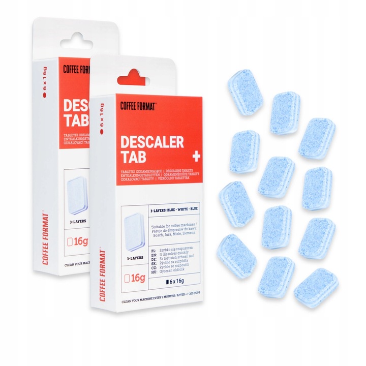 Coffee Format Odkamieniacz w tabletkach do ekspresów Jura 12 szt = 12 cykli