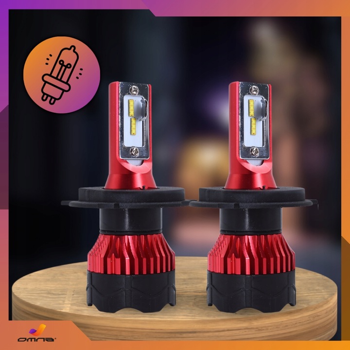 Żarówki samochodowe LED 12V can bus H4 GT COB + 300% super mocne pudełko