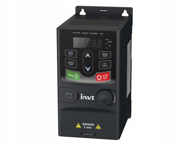 Falownik Jednofazowy 0,75kW 230V WEKTOROWY INVT Seria GD20 GD20-0R7G-S2-EU