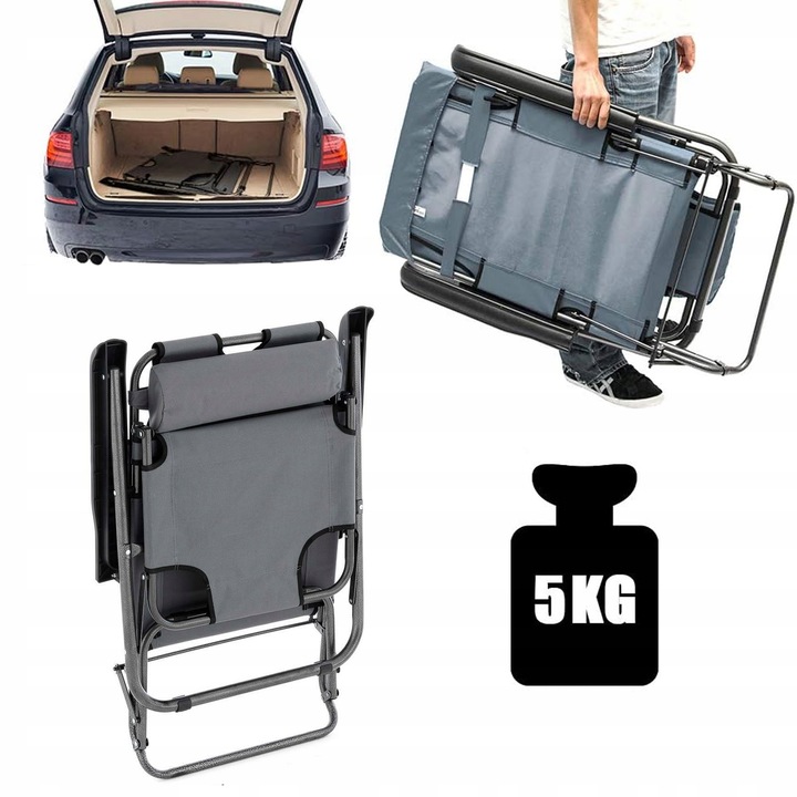 Leżak RC-K-872 metal szary