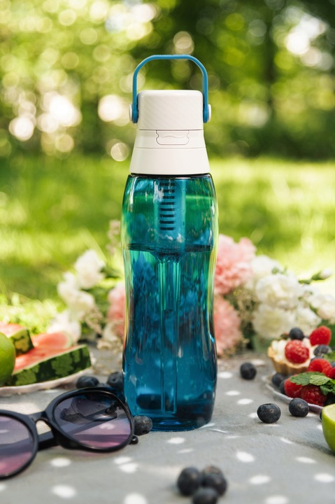 Butelka Filtrująca Na Wodę Bidon Aqualogis Aqua&Go Tritan - Granatowa 750ml