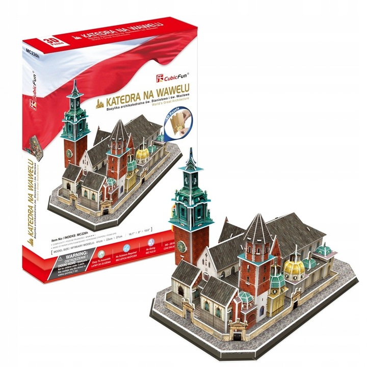 CUBIC FUN PUZZLE 3D Katedra Wawel Zamek Królewski Pałac Kultury F. Szczecin