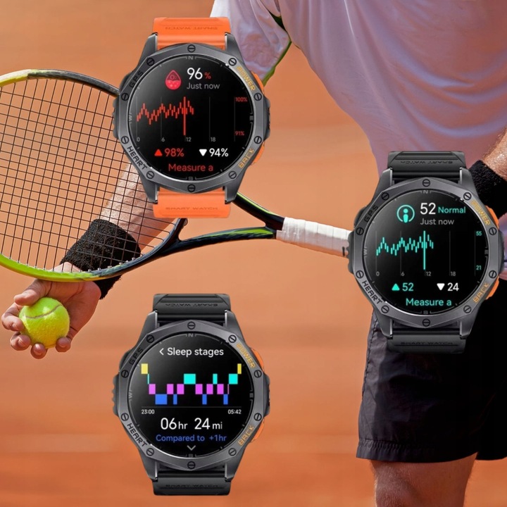 SMARTWATCH MĘSKI GPS MENU POLSKIE WODOODPORNY SPORT ROZMOWY SMART WATCH PL