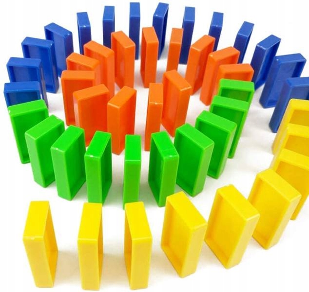 Lokomotywa pociąg domino układanka z ciuchcią automat do układania klocków