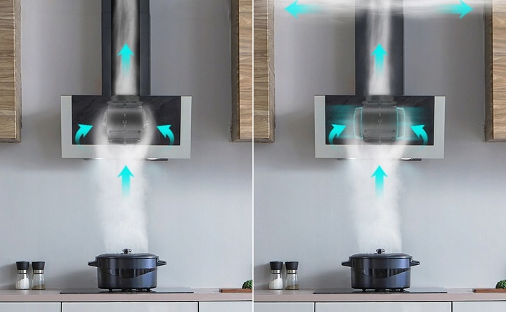 Ciarra CBCB6736C okap naścienny 60 cm, 380 m³/h, oświetlenie LED, 2 filtry