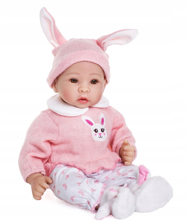 PACHNĄCA LALKA NIEMOWLAK BOBAS POLA Mówi Śpiewa po PL 40 cm + SMOCZEK