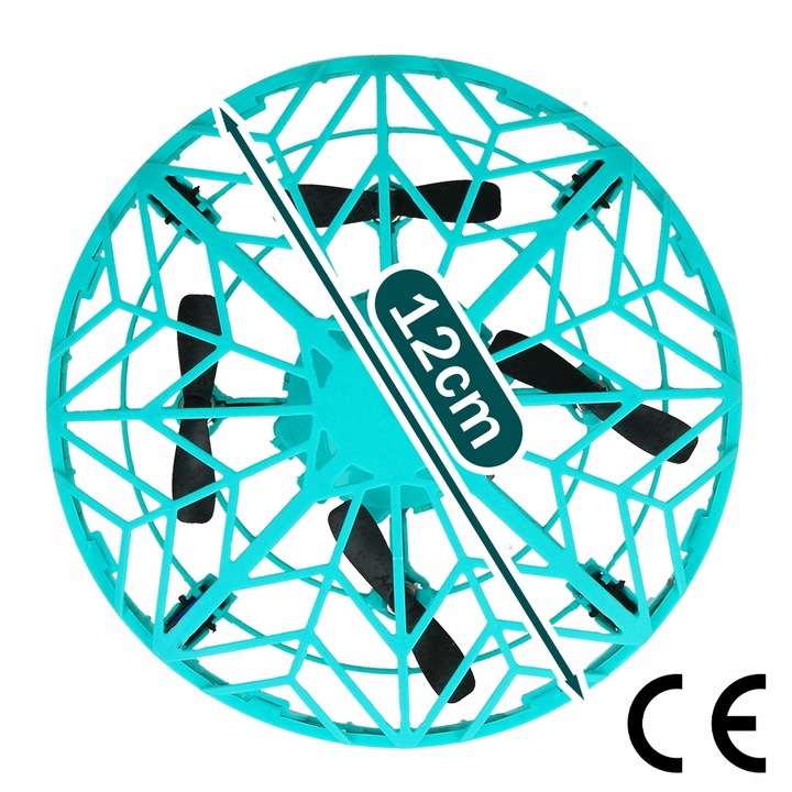 LATAJĄCY mini DRON UFO Dysk Kula Sterowany Ręką Dłonią ŚWIECĄCY LED IR