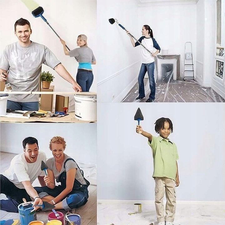 WAŁEK DO MALOWANIA SCIAN NIEKAPIĄCY UNIWERSALNY WAŁKI ZESTAW MALARSKI 5w1