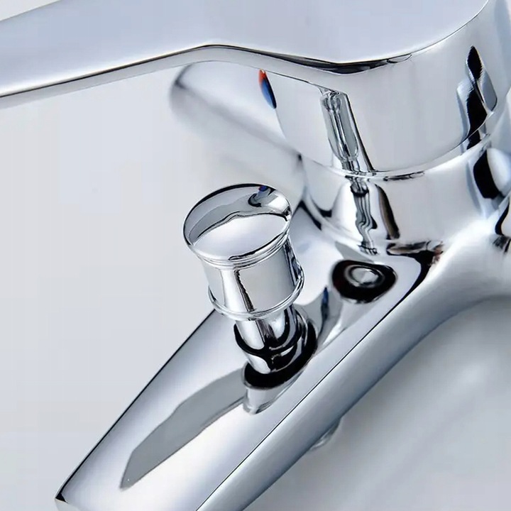 ZESTAW BATERIA WANNOWA PRYSZNICOWA KRAN DO WANNY UCHWYT WĄŻ SŁUCHAWKA CHROM