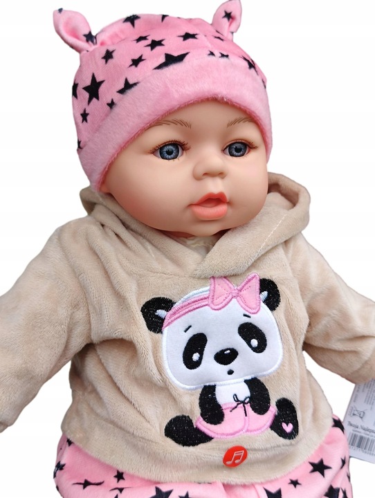 LALKA BOBAS 45CM MÓWI I ŚPIEWA PO POLSKU+SMOCZEK+BUTELKA, INTERAKTYWNA, BAB