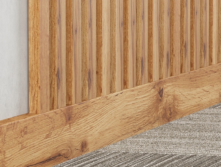 LAMELE ŚCIENNE DĄB WOTAN NA FILCU CZA 510x2750mm