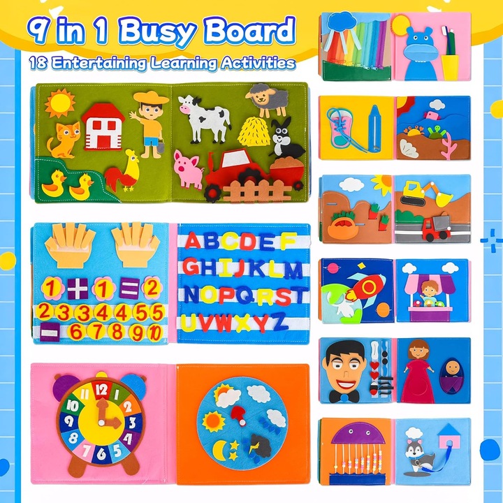 Książka edukacyjna dla dzieci wczesna nauka 3D Montessori ruchome elementy