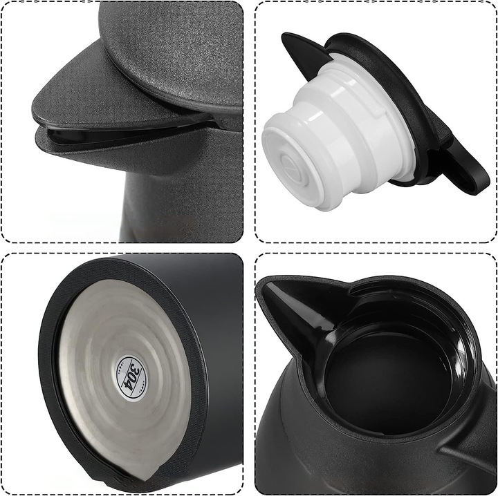 TERMICZNY CZAJNIK STALOWY 304 DUŻY OTWÓR ERGONOMICZNY UCHWYT