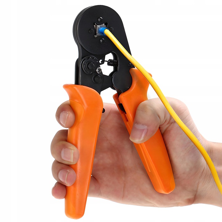 ZACISKARKA KONEKTORÓW KOŃCÓWEK 0,25-10 ŚCIĄGACZ IZOLACJI + 600 szt. TULEJEK