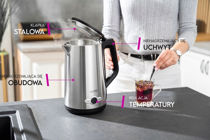 Czajnik elektryczny REGULACJA TEMPERATURY IZOLACJA First Austria