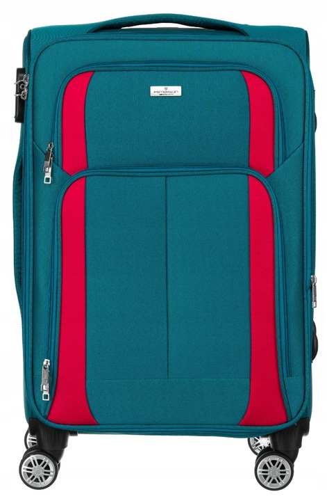 Walizka miękka na 4 kółkach ŚREDNIA pojemna solidna bagaż PETERSON