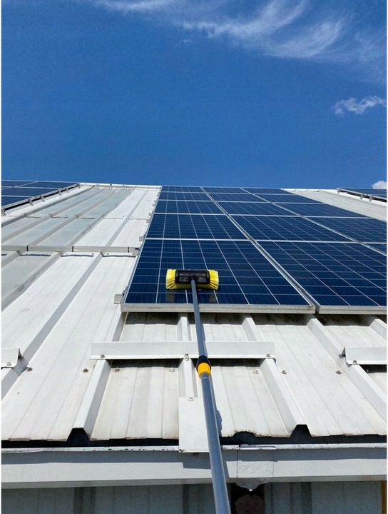 SZCZOTKA PRZEPŁYWOWA 30cm / 12" Z TELESKOPOWYM KIJEM 163 - 300 CM Z ZAWOREM