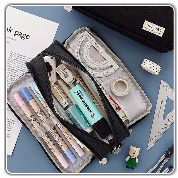 PLECAK SZKOLNY DLA DZIEWCZYNKI DUŻY A4 MODNY TORNISTER MŁODZIEŻOWY CZARNY