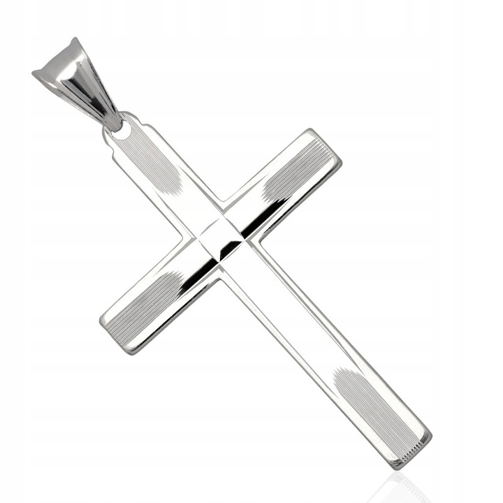 Krzyżyk srebrny bez wizerunku duży srebro pr.925