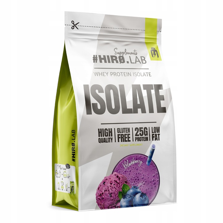 Izolat Białka BIAŁKO 700 g WPI ISO Whey Protein Isolate Jagoda HIRO