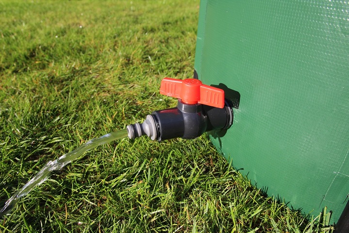 Beczka Zbiornik 250l Wodę z Rynny Deszczówkę Składany Pojemnik Deszczówka