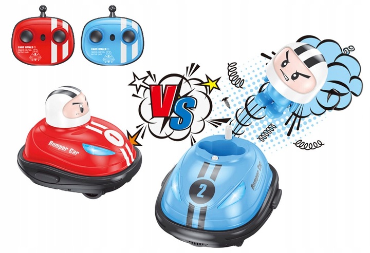 BUMPERY SAMOCHODZIKI ZDALNIE STEROWANE RC DO ZDERZANIA GRA DLA DZIECI