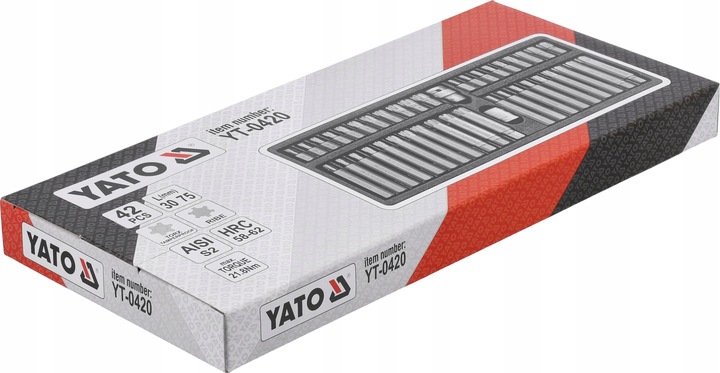 YATO ZESTAW KOŃCÓWEK RIBE TORX SECURITY 42el. BITY