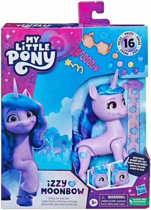 MY LITTLE PONY KUCYK IZZY MOONBOW + 16 AKCESORIÓW DO CZESANIA I OZDOBY