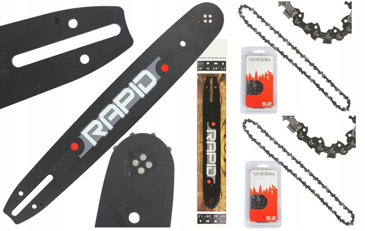 PROWADNICA 35CM 3/8'' 1,3 + ŁAŃCUCH X2 do MAKITA OLEO MAC PARTNER SHINDAIWA