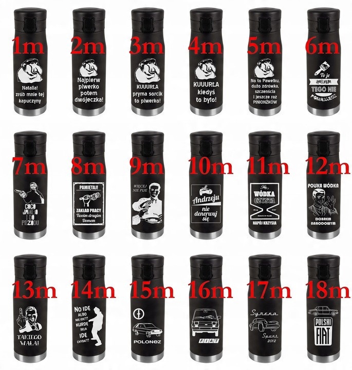 Kubek termiczny 600 ml TERMOS PREZENT szkoła biuro podróż auto TWÓJ GRAWER