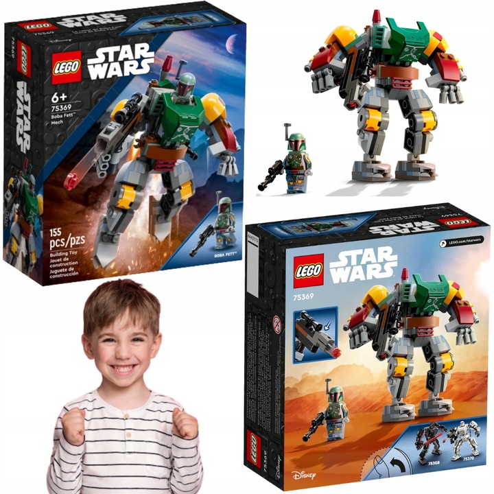 KLOCKI LEGO STAR WARS MECH FIGURKA BOBY FETTA PREZENT DLA 6,7,8 LATKA