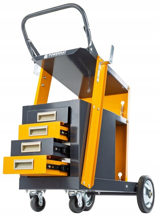 WÓZEK SPAWALNICZY DO SPAWAREK Z PÓŁKĄ NA BUTLE SZUFLADY MOBILNY 76x85x40cm