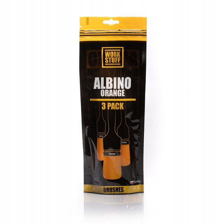 Work Stuff ALBINO ORANGE 3 PACK zestaw pędzli SOFT