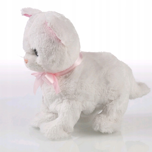 Interaktywny kotek reaguje na dźwięk i dotyk 6 funkcji miauczy siada śpiewa