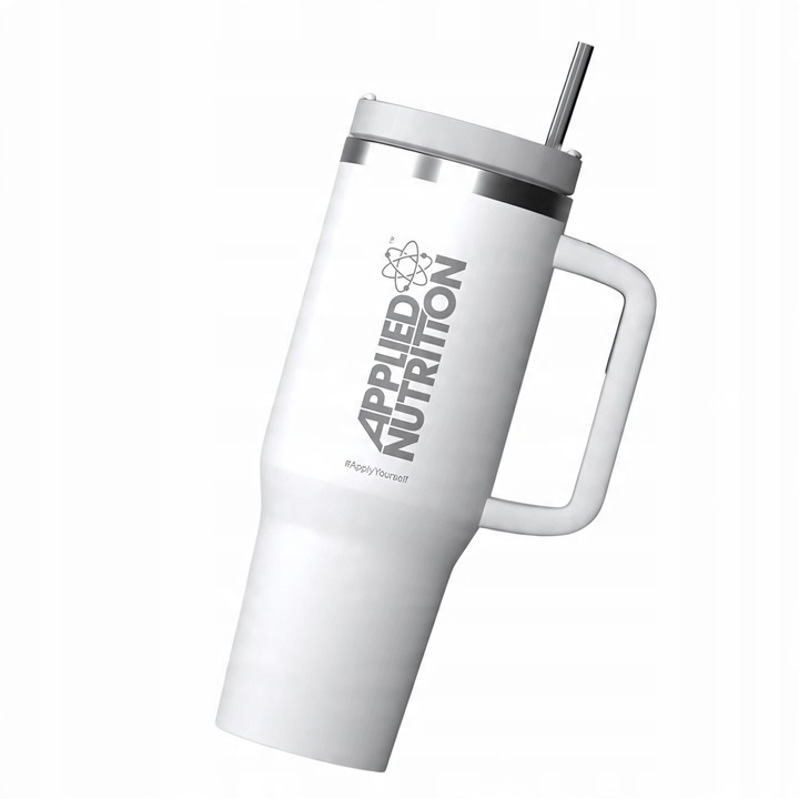 KUBEK TERMICZNY ZE STALI NIERDZEWNEJ ZE SŁOMKĄ DO SAMOCHODU NA KAWĘ 1200ml