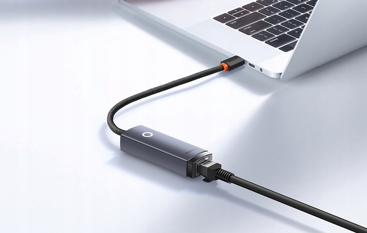 BASEUS ADAPTER PRZEJŚCIÓWKA SIECIOWA INTERNETOWA USB-C DO RJ45 1000Mbps