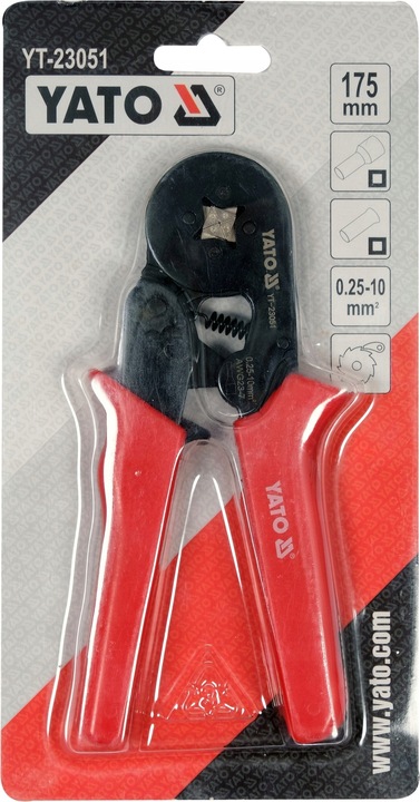 YATO SZCZYPCE DO ZACISKANIA KONEKTORÓW TULEJOWYCH 175mm 0,25-10mm YT-23051