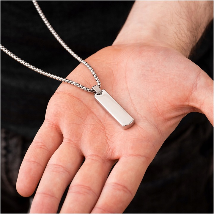 Naszyjnik z grawerem Twoich oczu PREZENT DLA MĘŻCZYZNY stal 316L BLINGART