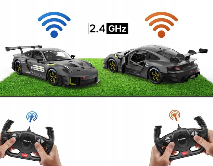 SAMOCHÓD ZDALNIE STEROWANY Porsche 911 GT2 RS LED AUTO RC RASTAR NA PILOTA