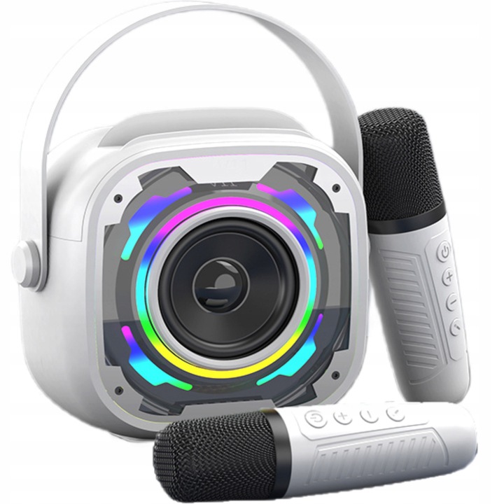 Zestaw do Karaoke Bluetooth Bezprzewodowy Głośnik + 2 Mikrofony Dla Dzieci