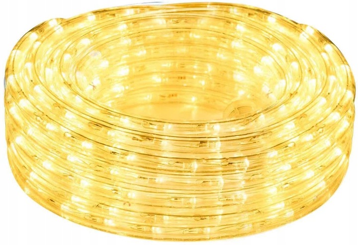 PIĘKNY JASNY WĄŻ ŚWIETLNY Z BROKATEM LED LAMPKI OZDOBNE CHOINKOWE 10M ZEW.