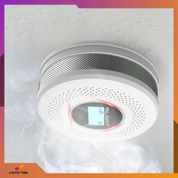 Czujnik czadu i dymu detektor tlenku węgla JKD 512COM certyfikowany