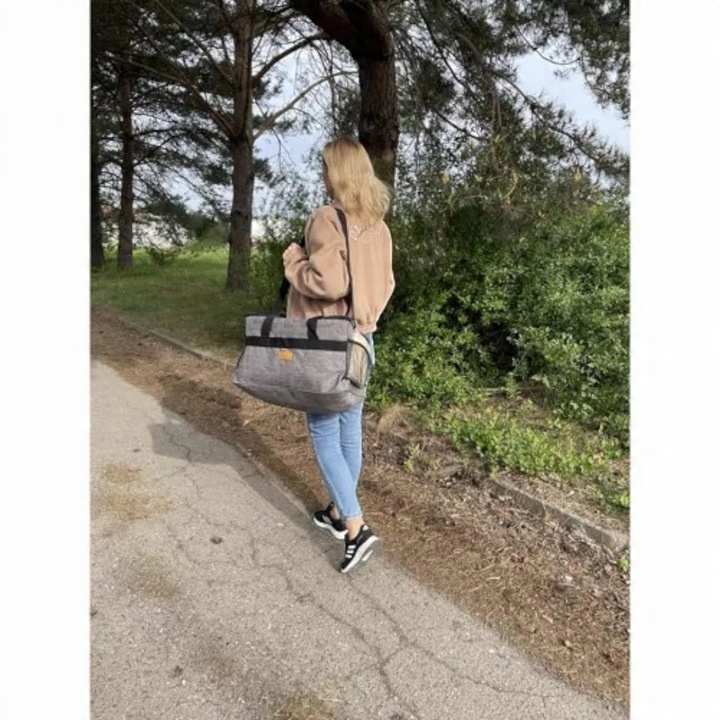 Torba Termiczna Duża Torba Termiczna na Plażę Piknik Szary Wycieczkę 40 l