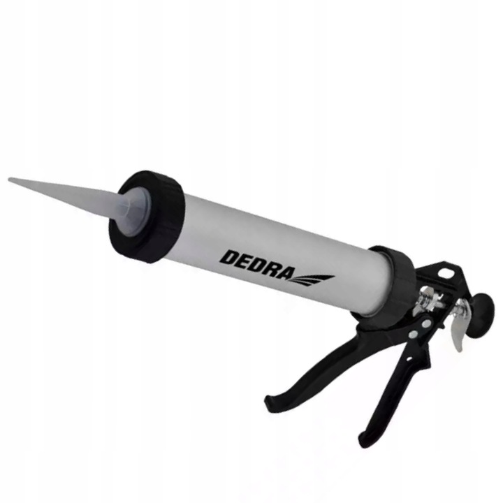 DEDRA WYCISKACZ PISTOLET DO SILIKONU MAS TUBOWY 600ML ALUMINIOWY 1201-11