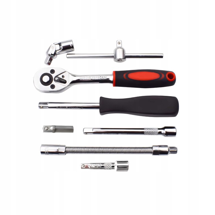 ZESTAW KLUCZY NASADOWYCH NARZĘDZIE NASADOWE GRZECHOTKA NASADKI 46 EL BITY